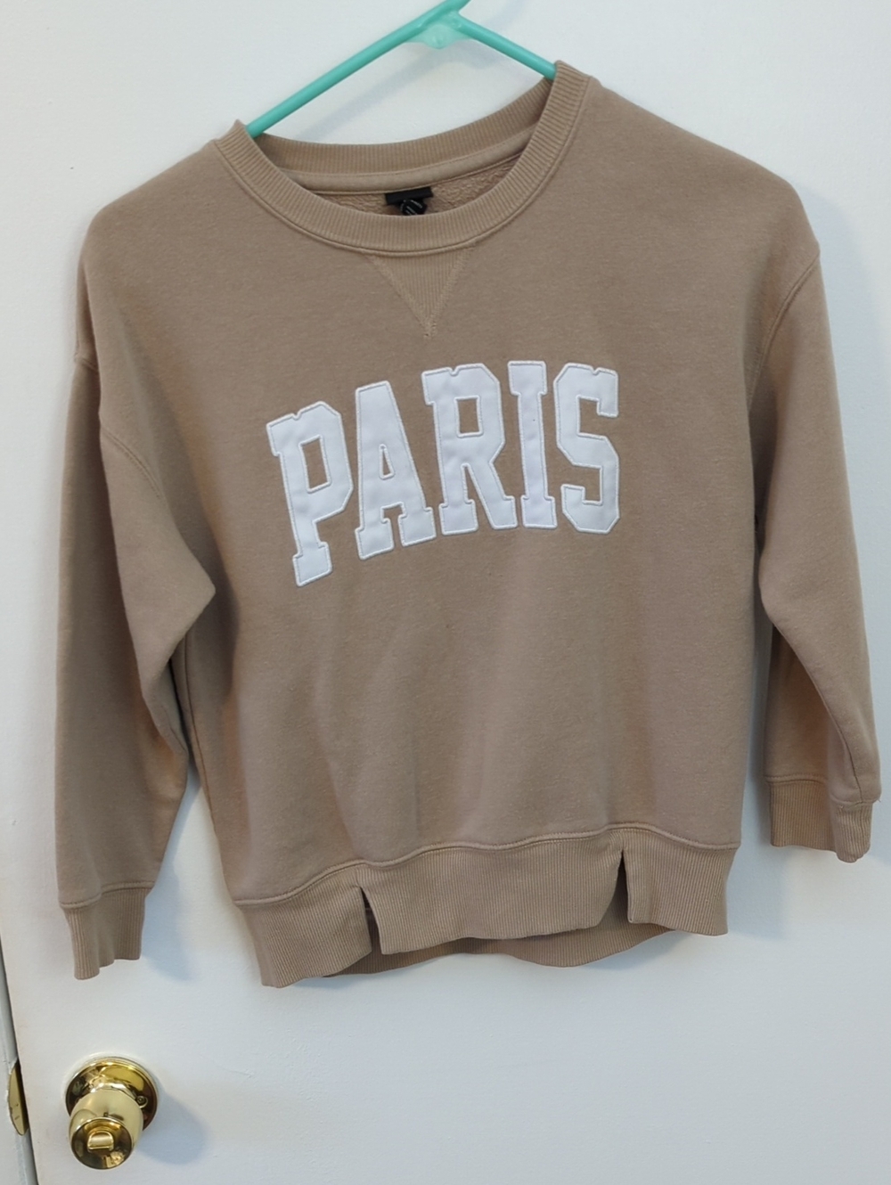 art class Girl's Beige 'Paris' Crewneck Sweatshirt, Small